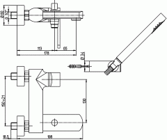 Смеситель для ванны Paini Ovo 86CR105