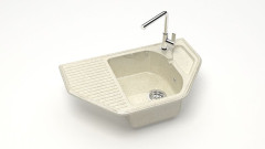 Мойка угловая (800х500х175) Рики Z22Q2(беж.)
