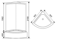Душевая кабина Arcus AS-103G 90x90