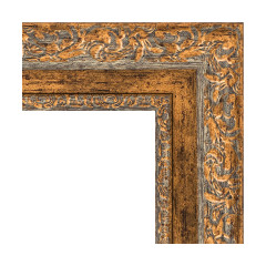 Зеркало настенное с фацетом EVOFORM в багетной раме виньетка античная бронза, 75х105 см, BY 3462