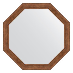 Зеркало настенное Octagon EVOFORM в багетной раме сухой тростник, 59х59 см, BY 3662