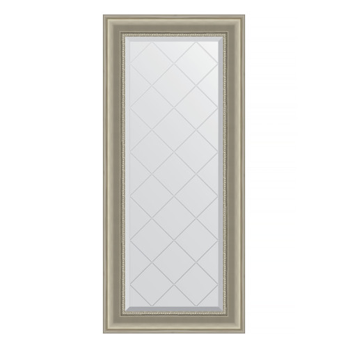 Зеркало настенное с гравировкой EVOFORM в багетной раме хамелеон, 56х126 см, BY 4063