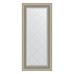 Зеркало настенное с гравировкой EVOFORM в багетной раме хамелеон, 56х126 см, BY 4063