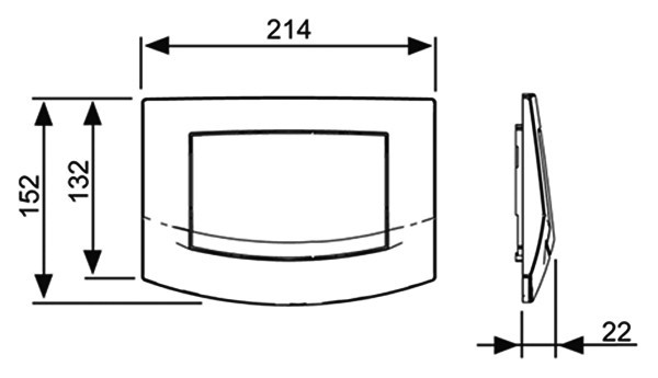 Кнопка смыва Tece Ambia 9240100 для унитаза