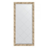 Зеркало настенное с гравировкой EVOFORM в багетной раме прованс с плетением, 73х155 см, BY 4263