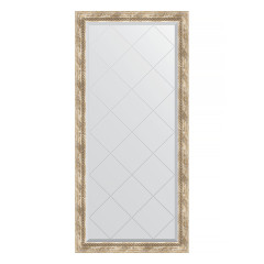 Зеркало настенное с гравировкой EVOFORM в багетной раме прованс с плетением, 73х155 см, BY 4263