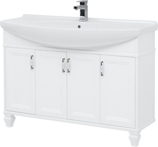 Тумба с раковиной Aquanet Валенса NEW 120 белый