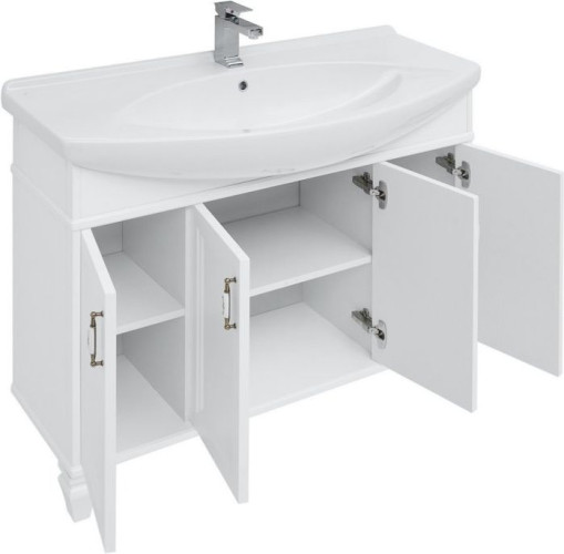 Тумба с раковиной Aquanet Валенса NEW 120 белый