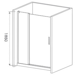 Душевая дверь в нишу Good Door Mokka WTW-130-C-WE