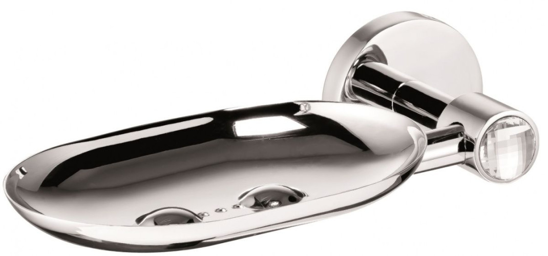 Sanibano Sahara, настенная металлическая мыльница, цвет хром-кристаллы Swarovski crystal