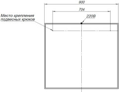 Зеркало Aquanet Nova Lite 90 белый LED