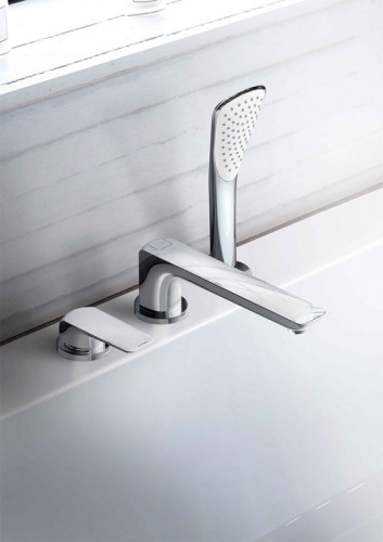 Смеситель однорычажный на борт ванны KLUDI AMEO на 3 отверстия, хром (414470575)