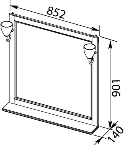 Зеркало Aquanet Тесса 85 жасмин/сандал