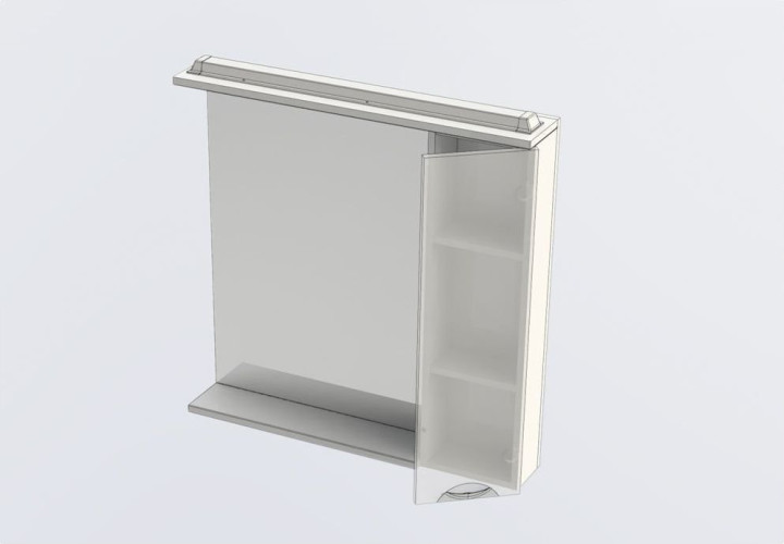 Зеркало-шкаф Aquanet Гретта 90 белый