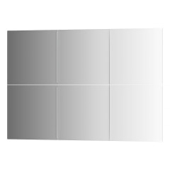 Зеркальная плитка с фацетом 10 мм - комплект 6 шт квадрат 25х25 см; серебро Refractive EVOFORM BY 1505