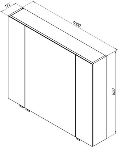 Зеркальный шкаф Aquanet Алвита New 100 Антрацит