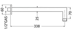 Кронштейн для верхнего душа Bugnatese 19131