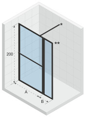 Дверь в нишу Riho SZ LUCID GD400 900 x 2000 WHITE