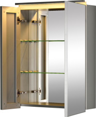 Зеркало-шкаф De Aqua Алюминиум 60 261750 серебро