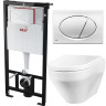 Комплект унитаза AM PM Spirit C701700WH + C707858WH с инсталляцией Alcaplast Sadromodul AM101/1120+M71