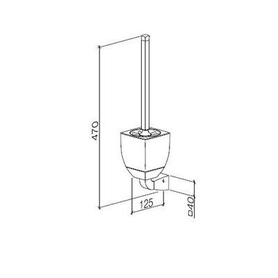 Ершик для унитаза Dornbracht Square 83.900.910.00