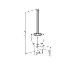 Ершик для унитаза Dornbracht Square 83.900.910.00