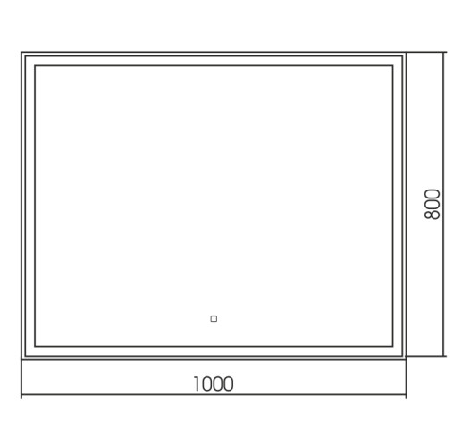 Зеркало AZARIO Ливия 1000х800, LED-подсветка с диммером, сенсорный выключатель (ФР-1526)