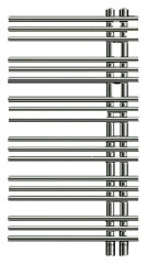 Полотенцесушитель Zehnder Yucca asymmetric YAE-090-050/YD (VD)