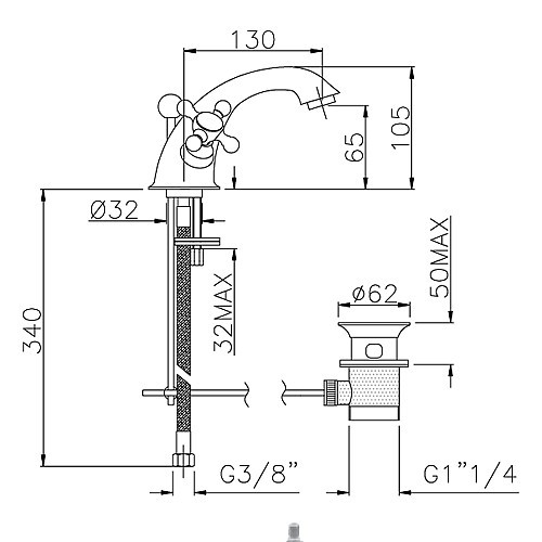Смеситель Gattoni Vivaldi 12310