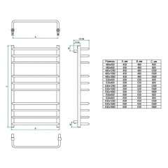 Электрический полотенцесушитель Grota Eco Forte 53х60