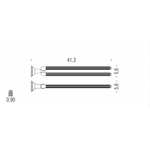 Полотенцедержатель двойной Colombo Design Hermitage В3312.OA