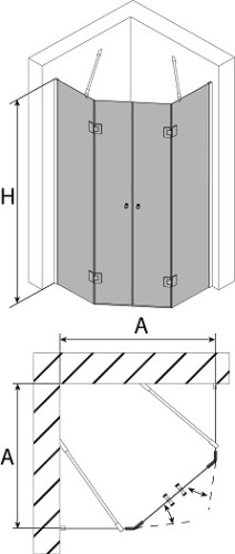 Душевой уголок Avek Berg A2 10561 100x100x190