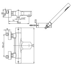 Смеситель для ванны Paini Ovo 86CR105TH