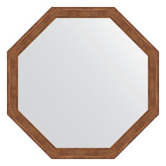 Зеркало настенное Octagon EVOFORM в багетной раме сухой тростник, 69х69 см, BY 3663