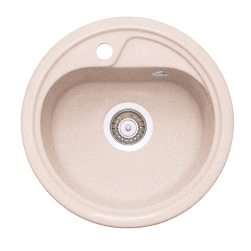 Кухонная мойка Formastone Fosto КМД 45, круглая, цвет замороженный персик