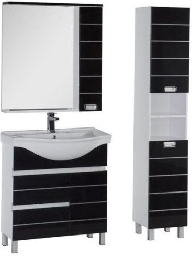 Мебель для ванной Aquanet Доминика 80 б\к черный