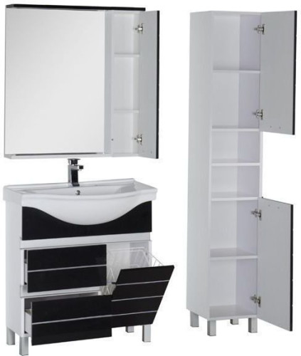 Мебель для ванной Aquanet Доминика 80 б\к черный