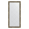 Зеркало настенное с гравировкой EVOFORM в багетной раме старое дерево с плетением, 73х155 см, BY 4264