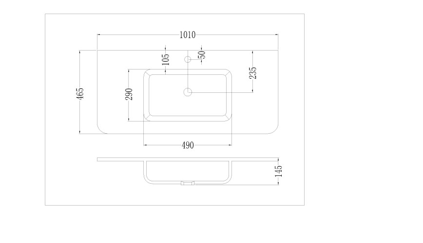 IBX, керамическая раковина 100 см, цвет белый
