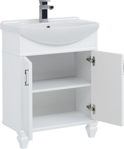 Тумба с раковиной Aquanet Валенса NEW 65 белый