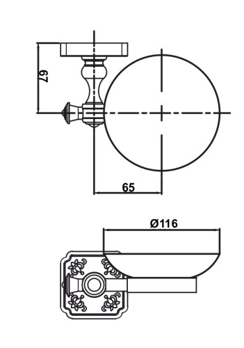 Мыльница Antik 080702 Br