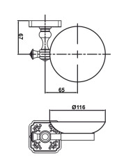 Мыльница Antik 080702 Br