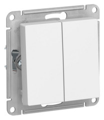 2-клавишный ПЕРЕКЛЮЧАТЕЛЬ, сх.6/2, 10АХ, механизм, БЕЛЫЙ Schneider Electric ATLASDESIGN ATN000165