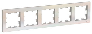 5-постовая РАМКА, универсальная, ЖЕМЧУГ Schneider Electric ATLASDESIGN ATN000405