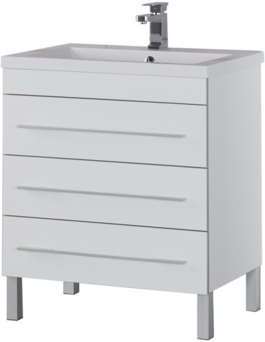 Тумба под раковину Aquanet Верона 75 белый (напольная 3 ящика)