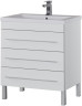 Тумба под раковину Aquanet Верона 75 белый (напольная 3 ящика)