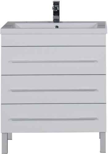 Тумба под раковину Aquanet Верона 75 белый (напольная 3 ящика)