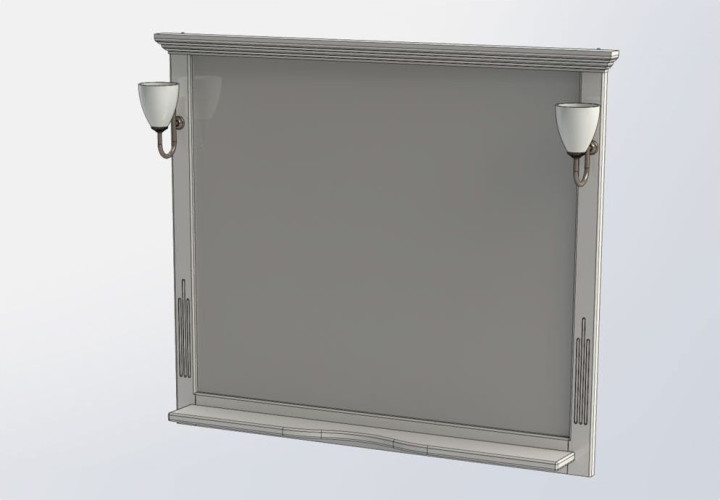 Зеркало Aquanet Лагуна 120 белый