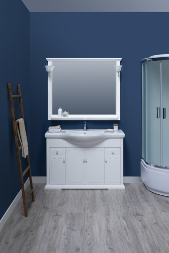 Зеркало Aquanet Лагуна 120 белый