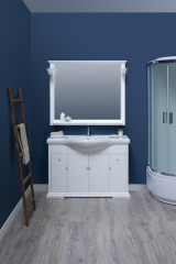 Зеркало Aquanet Лагуна 120 белый